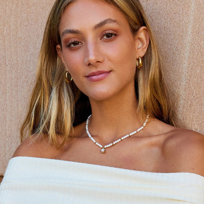 Vintage Golden Pearl Necklace