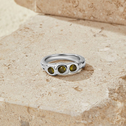 Vintage Peridot Silver Ring
