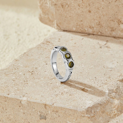 Vintage Peridot Silver Ring