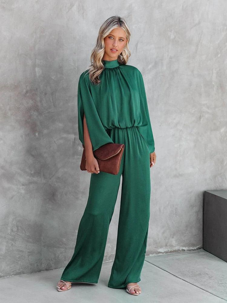 Claudia - Cape-Sleeve Jumpsuit